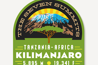 design a custom mountain logo for your brand