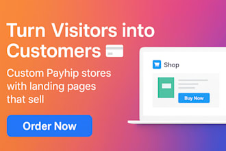 set up your payhip store with a landing page that sells