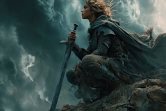 create an epic fantasy book cover