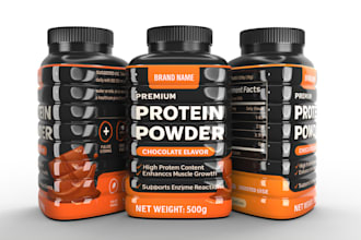 3d product packaging design, supplement packaging,3d mockup