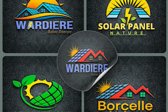 design a logo for solar energy and solar panels professionally