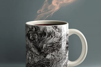 do custom typography or text graphics design for coffee, mug, totebag or hat ca