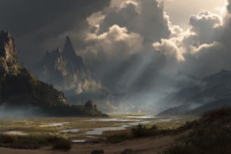 design fantasy magical landscape and all concept art