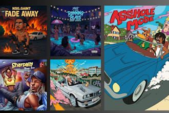 design unique music album cover art