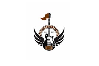 design music loving rugby playing logo