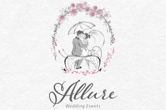 do a graceful wedding logo