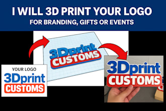 3d print your business logo for branding events, merchandise and corporate gifts