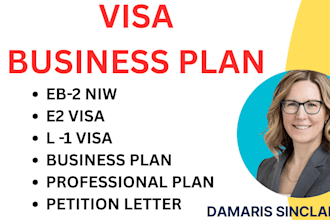 write business plans, petition letter for eb2 niw e2 and l visa