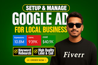 setup and optimize google ads ppc campaigns for local service businesses