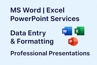 professional ms office tasks in word, excel, and powerpoint