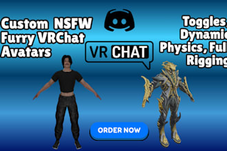 create furry realistic nsfw vrchat avatar with physics and toggles