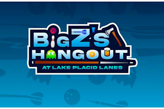 design premium lake placid bowling logo