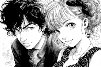 draw a couple in manga style