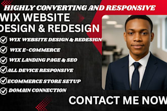 create a professional wix website design and redesign wix website
