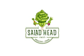 design significant organic fresh salad bar logo