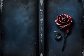 create dark vintage illustrate book cover