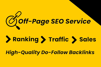 provide off page backlinks SEO service for higher ranking