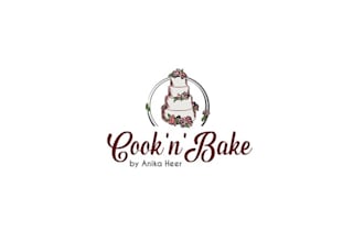 design minimal exceptional bake food logo