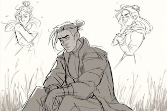 create rough sketch for your character or project