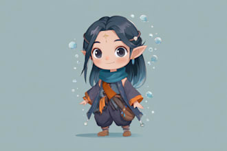 draw chibi character with cute art style