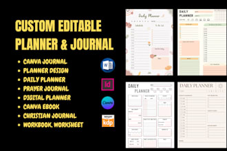 design custom, printable planner, editable journal, pdf lead magnet, workbook