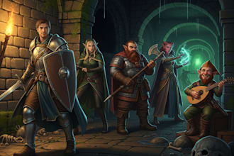 create stunning dnd party art of your adventuring group