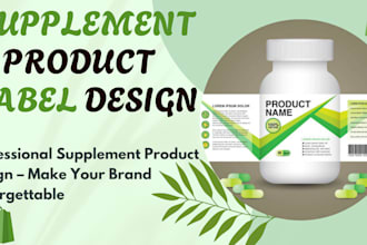 design stunning supplement product label product package design