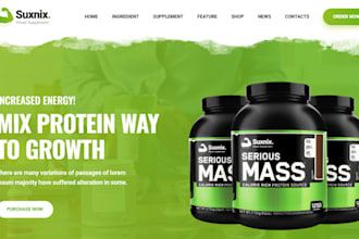 design nutraceutical website, supplements website, peptide website