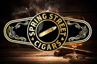 do a unique cigar label, logo, band, ring and box design