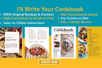 write a delicious cookbook or recipe ebook for you