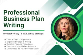 do business plan writing for investors, sba loans and startups