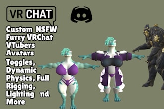 create 3d character modeling furry vtuber model nsfw anime furry animation