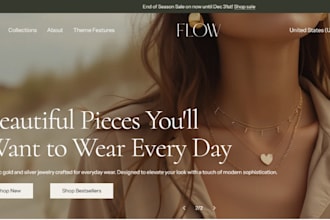 create luxury jewelry shopify store, fashion shopify store, jewelry store
