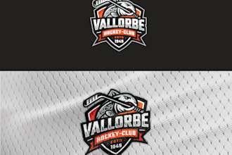 create a premium custom unique mascot hockey team logo design