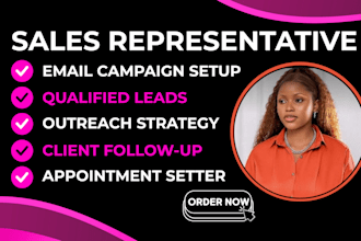 be a sales representative b2b leads, cold calling and close sales