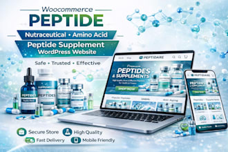 woocommerce peptide website nutraceutical website amino acid supplement website