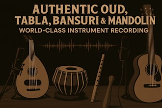 record you, a professional guitarist, zurna, oboe and oud