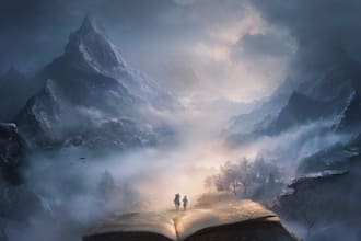 craft a magical fantasy book cover that captivates
