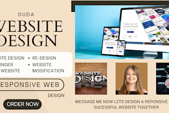 design, redesign, modify website using duda builder, webador, canva, weebly wix
