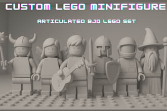 design custom 3d lego set lego minifigure technic car 3d model miniatures