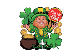 create graceful and fantastic leprechaun logo design