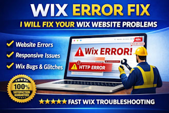 fix wix website errors, wix bug fix, wix help or wix expert support