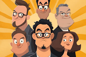do awesome fan art cartoon in comic or poster style