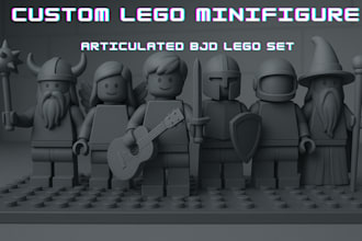 create 3d model lego set lego minifigure 3d miniature with instructions