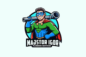create professional and specially plumbing logo design