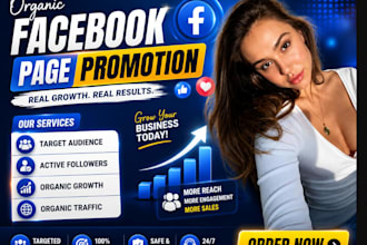 organic facebook page promotion and growth for real followers