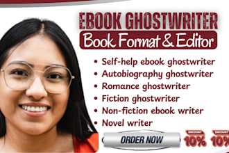 self help ebook ghostwriter kindle book writer autobiography novel book editor