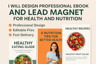 design PDF ebook and lead magnet for health and nutrition
