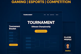 custom tournament website, gaming, esports website, competition website