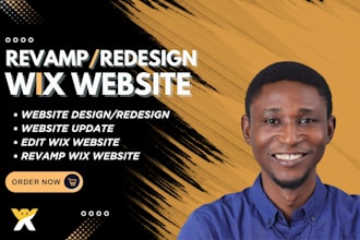 revamp wix website redesign wix website design wix website edit wix website